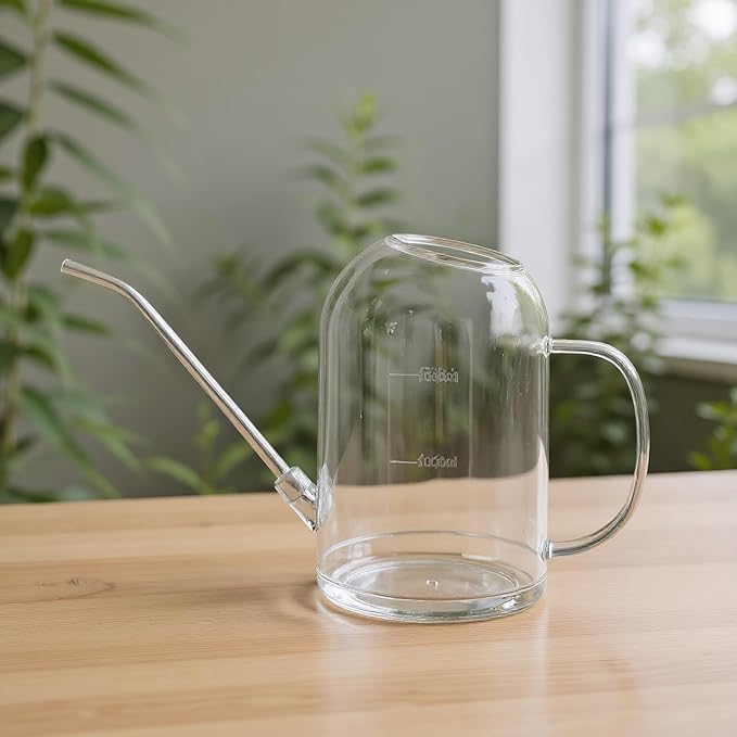Long Spout Watering Can Indoor, 2 Liter Watering Cans for House Plants, Flowers, Succulents