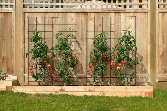 2-Panel Folding Garden Trellis - Maximize Your Garden Space, Durable Powder Coated Steel Frame, Easy-to-Use Design, Perfect for Climbing Vines, Vegetables, Beans, Tomato, Cucumber, 35x58"
