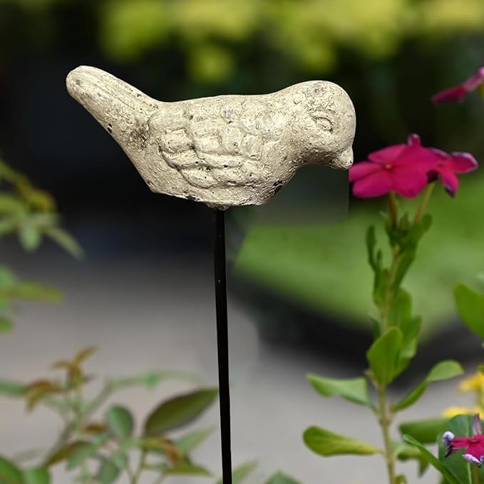 MUAMAX 2 Pcs Miniature Bird Decorative Stakes Mini Bird Picks Figures Fairy Garden Accessories Succulent Plant Flower Pots Decor Bonsai Ornaments Micro Landscapes Decor