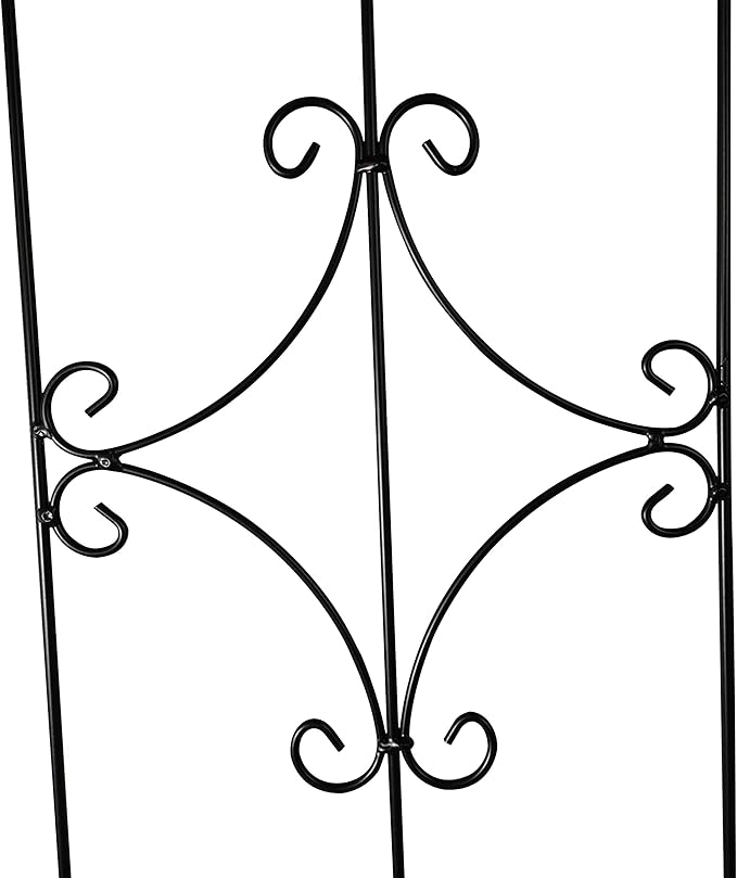 OUTOUR Larger Garden Trellis Plant Support Wire Lattice Grid Panel Stake Fence, 70"x20", for Climbing Plants, Potted Vines Vegetables Vining Flowers Ivy Roses Clematis, Lawn Backyard Patio, Black