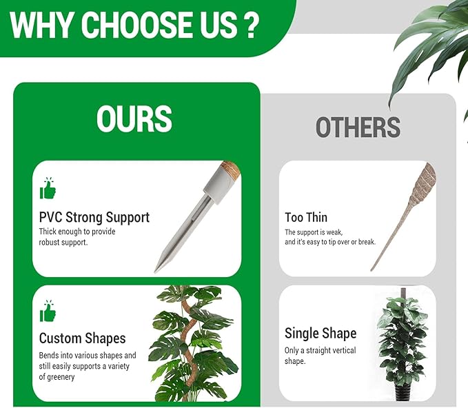 51-Inch Moss Pole Monstera Plant Support & Stakes for Climbing Plants, Bendable Moss Poles Kit with Coir & Aluminum Core for Indoor Potted, Stand & Trellis, Sticks Support (1 Pack)