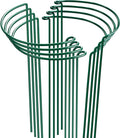 HiGift Peony Cages and Supports 24" H x 10" W, 8 Pack Tall Snake Plant Support Stake Half Round Metal Garden Stake for Indoor and Outdoor Plants, Flower Support Ring Border for Tomato,Hydrangea,Rose