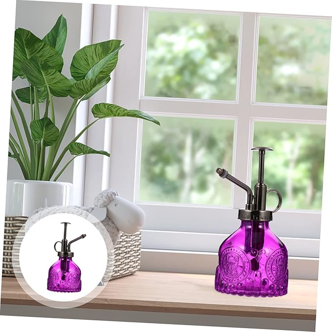UPKOCH Retro Glass Spray Bottle for Plants Refillable Watering Can Elegant Design for Use Lightweight Portable Watering