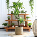 14 inch Large Seagrass Woven Planter Basket - Wicker Planter Basket with Plastic Film Insert for Indoor Plants, Large Monstera Pot, Woven Storage Basket, Boho Home Decor (Large)