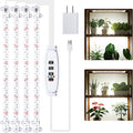 RWNTAO Grow Lights for Indoor Plants, 13" Grow Light Strips with Timer 3/9/12 H, 10 Dimmable Levels, 192 LEDs Full Spectrum Sunlight Plant Growing Lamp for Indoor Greenhouse Seedlings, 4 Head
