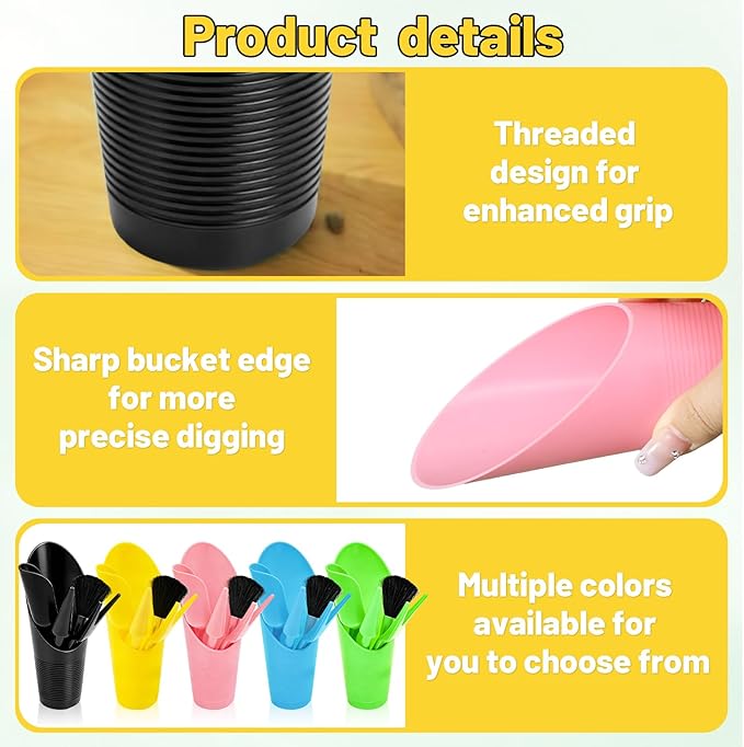 25 Pcs Bonsai Soil Scoop Set, Small Mini Gardening Tools, Garden Hand Tools Kit for Indoor Plant Care, Succulent Planting Tools for Planting, Transplanting Digging (Colorful)