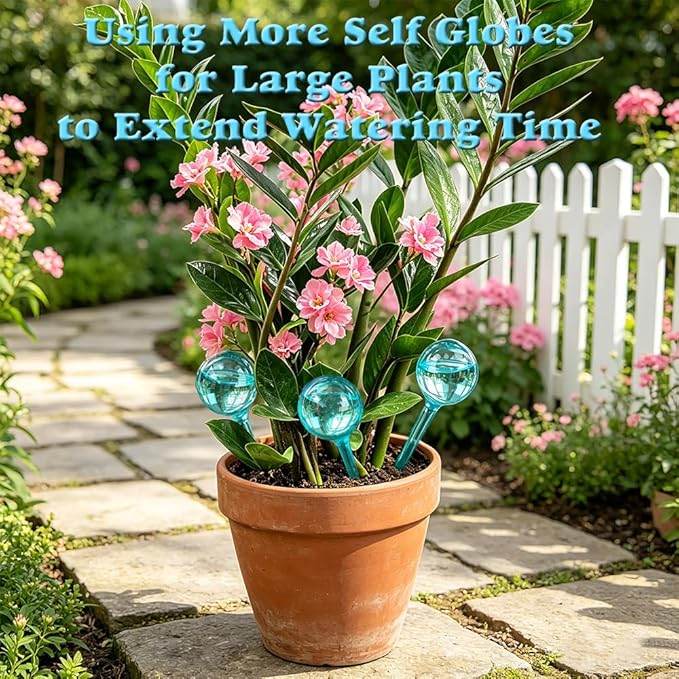 10pcs Plant Self Watering Globe Stakes, Plant Watering Stakes Automatic Plant Watering Bulb System Spikes, Flower Automatic Watering Device, Garden Self Waterer for Indoor Outdoor Plant