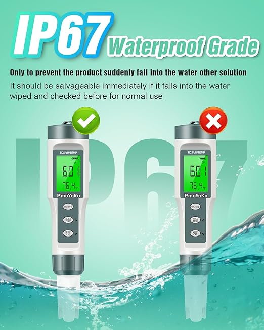 pH Meter, 3-in-1 TDS Meter Digital Water Tester with 0.01 High Precision, Water Tester for Drinking Water with 0-14 pH Test Range, TDS/Temp/pH Tester for Wine, Aquarium, Pool, Garden, Bath and Water