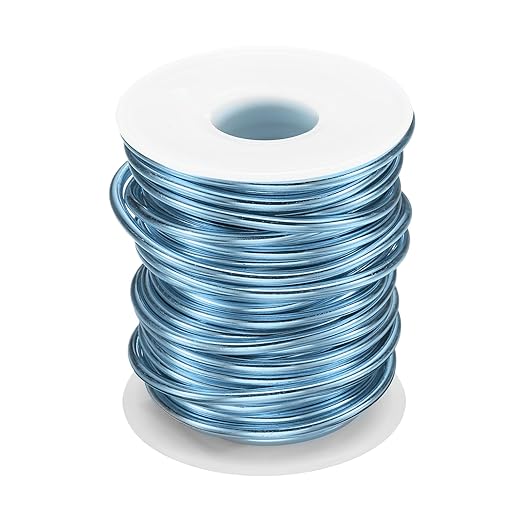 HARFINGTON Bonsai Wire Anodized Aluminum Training Wire Roll 3mm/9 Gauge 33ft Length Bendable Bonsai Tree Kit for Garden, Horticulture, Landscape, Planting, Gray Blue