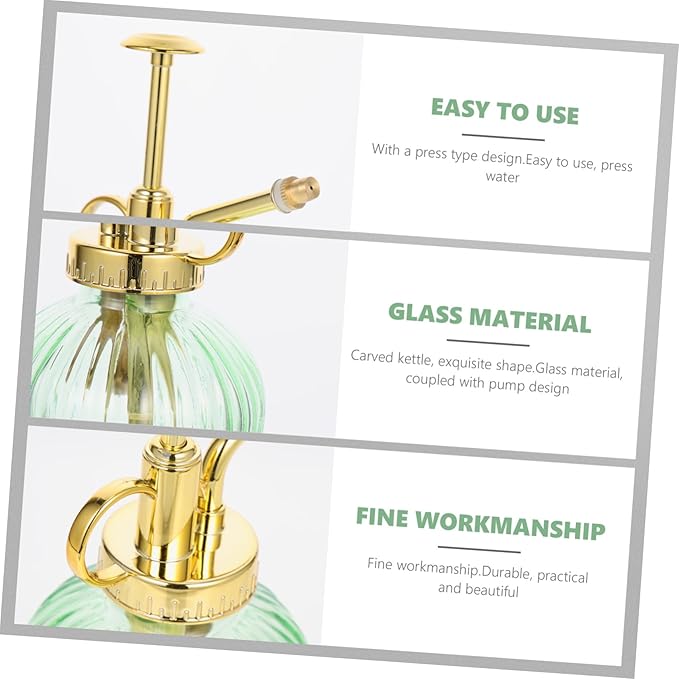 Garneck Vintage Glass Spray Bottle for Indoor Plants 350ml Capacity Watering Mister Fine Mist Sprayer for Gardening and Flower Care