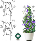 Yhtpouqe Stackable Plant Support Stakes, 2 Pack Metal Twig Plants Trellis for Indoor and Outdoor Use, Garden Accessories for House Potted Flower Monstera Trumpets 15.35 inch