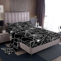 Feelyou Boys Spider Web Sheet Set for Kids Children Halloween Themed Bed Sheet Set Twin Girls Decorative Scary Spider Pattern Sheets Soft Bed Set Black White,Flat Sheet+ Fitted Sheet + 1 Pillow Case