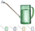 Small Watering Can Indoor Plants with 2 Spray Modes - 34oz Lightweight Plastic, Long Reach Spout & Bonus Shower Head for Indoor/Outdoor Plants