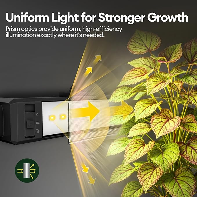 Maygrove Plant Grow Light 1ft, Tunable Full Spectrum LED Grow Light Strips 28W (4 x 7W), T5 Growing Lamp with Timer & Dimming Controller for Indoor Plants, Greenhouse, High PPFD, 4-Pack