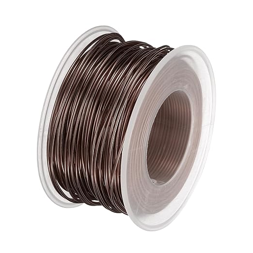 HARFINGTON Bonsai Wire Anodized Aluminum Training Wire Roll 1mm/18 Gauge 98ft Length Bendable Bonsai Tree Wire for Garden, Horticulture, Landscape, Planting, Brown