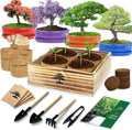 Bonsai Tree Kit, Bonsai Starter Kit with 4 Types of Seeds, Tools & Planters, Bonsai Tree Live Plants Indoor, Gardening Gifts for Women Men Mom Father Plant Lover, Unique