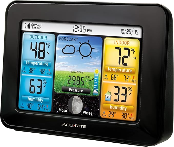 AcuRite Wireless Home Weather Station with Color Display,Indoor Outdoor Thermometer and Temperature Sensor (02077M),(Pack of 10)