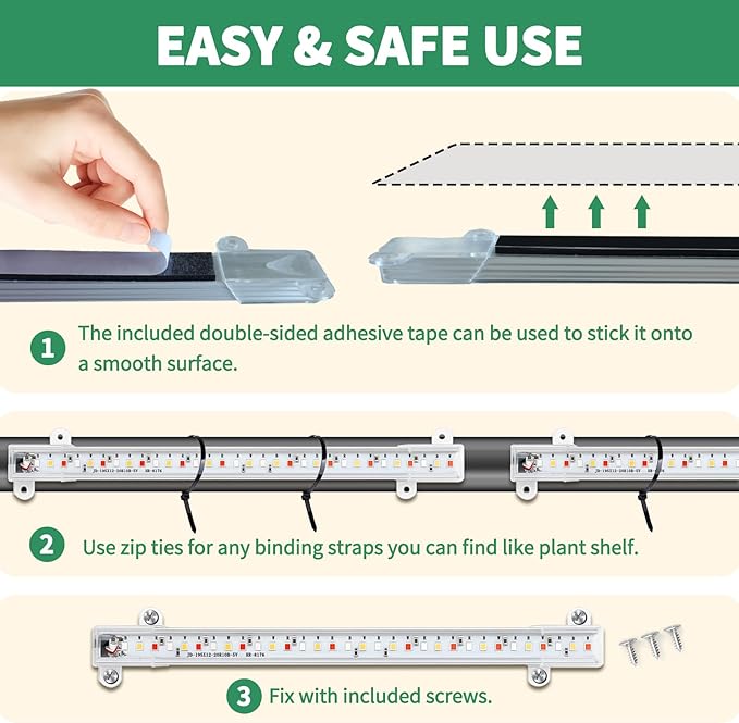 3-Head LED Grow Light for Indoor Plants, 10 Dimmable Levels & 3 Color Modes, Auto Timer (3/9/12H) for Hydroponics, Herbs, Succulents