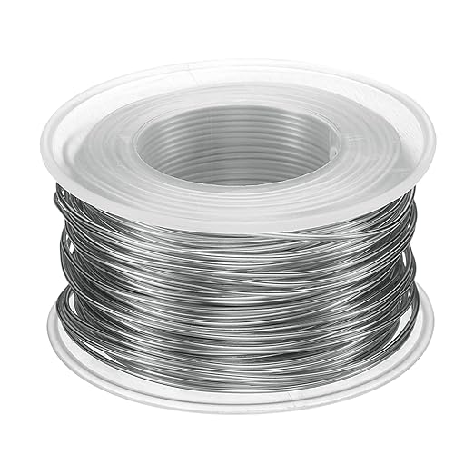 HARFINGTON Bonsai Wire Anodized Aluminum Training Wire Roll 1mm/18 Gauge 98ft Length Bendable Bonsai Tree Wire for Garden, Horticulture, Landscape, Planting, Dark Silver