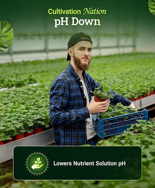 FoxFarm Cultivation Nation pH Down for Plants’ Nutrient Solutions - Formulated with Citric Acid for Adjustment - Ideal for Soil & Hydroponics, Lowers pH Levels of Nutrient Solution - 1 Pint