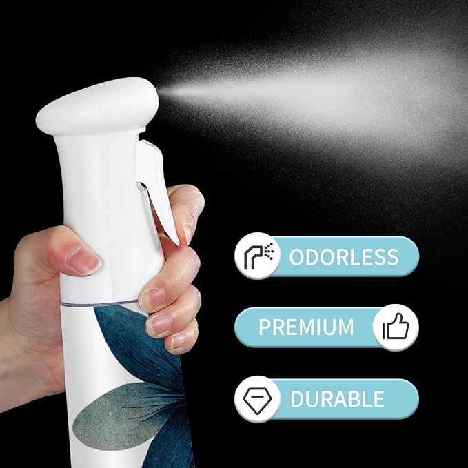 Hair Spray Bottle,Continuous Water Mister Empty Spray for Hairstyling, Cleaning, Plants, Misting and Skin Care