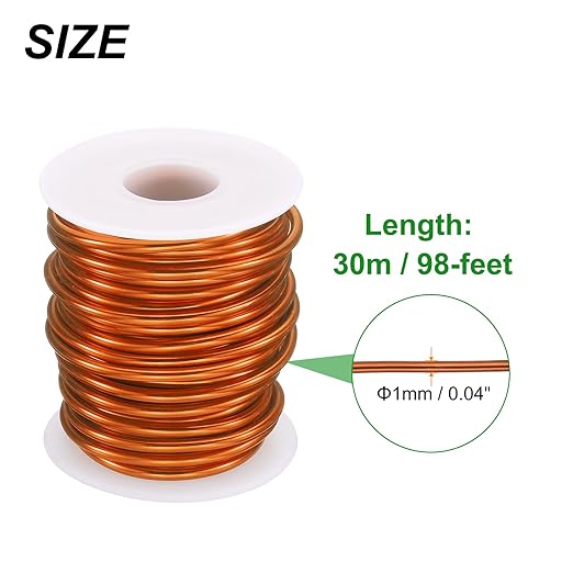 HARFINGTON Bonsai Wire Anodized Aluminum Training Wire Roll 3mm/9 Gauge 33ft Length Bendable Bonsai Tree Wire for Garden, Horticulture, Landscape, Planting, Reddish Orange