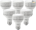 Juhefa LED Grow Light Bulb E26, Full Spectrum 5000K Plant Light Bulb for Indoor Plants Growing, 12W (Equivalent to 80W), High Output for Faster Growth, 6 Pack