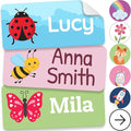 Personalized Name Labels for Kids (70 Labels) - Durable & Waterproof Custom Name Stickers for Clothing Tags, School Supplies, Camp & Daycare - Plant Friends (1.2”x0.5”)