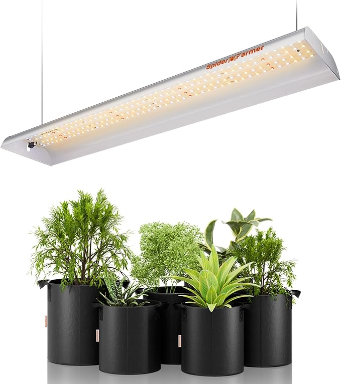 Spider Farmer SF300 LED Grow Lights Sunlike Full Spectrum Plant Growing Lamp for Indoor Plants Seeding Veg Flower Energy Saving & High Efficiency Grow Light for 2x2.5 ft Coverage