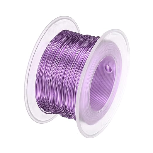 HARFINGTON Bonsai Wire Anodized Aluminum Training Wire Roll 0.8mm Gauge 98ft Length Bendable Bonsai Tree Wire for Garden, Horticulture, Landscape, Planting, Light Purple
