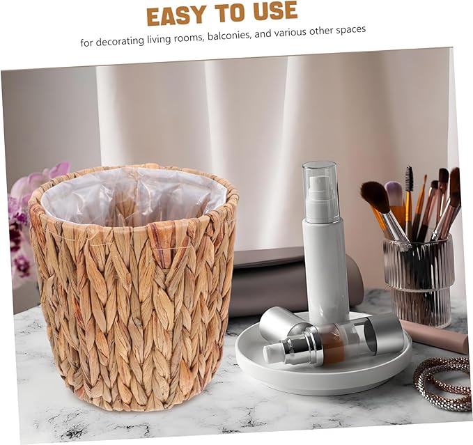 Cabilock Straw Planter with Liner Stylish Indoor Plant Container for Home Gardening