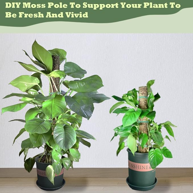 Moss Pole DIY Kit, 26.3ft Metal Moss Pole for Plants Monstera, 8Pcs 8.3in×3.3ft Steel Wire Mesh with Plier, Cable Zip Ties, Max Make 13Pcs 24" Plant Poles(26.3ft Wire Mesh with Plier)