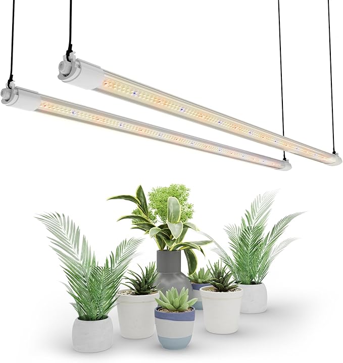 MARS HYDRO VG80 Plant Grow Light,4ft 5000K Full Spectrum LED Grow Lights for Indoor Plants, 2x4 Coverage, IP65 Waterproof Linkable Under Canopy Plant Light Strip for Seedling Veg Flower,2-Pack(2x40W)