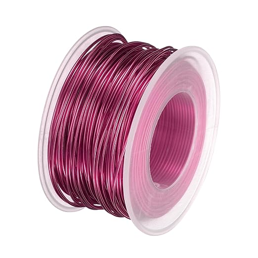 HARFINGTON Bonsai Wire Anodized Aluminum Training Wire Roll 1mm/18 Gauge 98ft Length Bendable Bonsai Tree Wire for Garden, Horticulture, Landscape, Planting, Wine Red