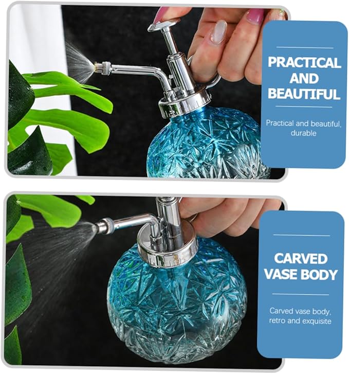 KESYOO Glass Plant Mister Spray Bottle Vintage Design for Indoor Hanging Plants