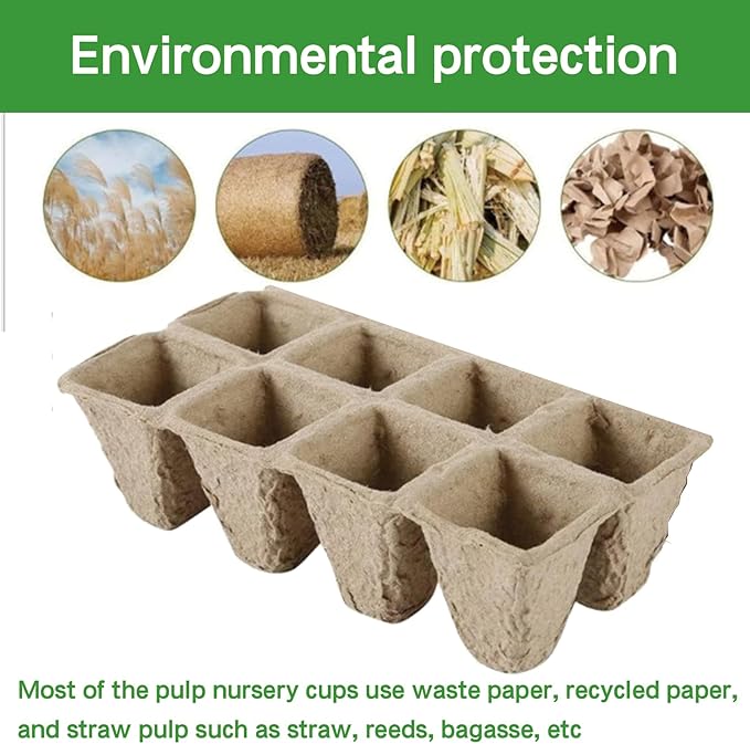 360 Cells Peat Pots Seedling Start Trays 36 Pack Seedling Pots Biodegradable Seedling Starter Kit,Organic Germination Plant Starter Trays
