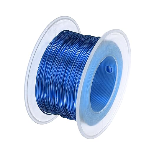 HARFINGTON Bonsai Wire Anodized Aluminum Training Wire Roll 0.8mm Gauge 98ft Length Bendable Bonsai Tree Wire for Garden, Horticulture, Landscape, Planting, Blue