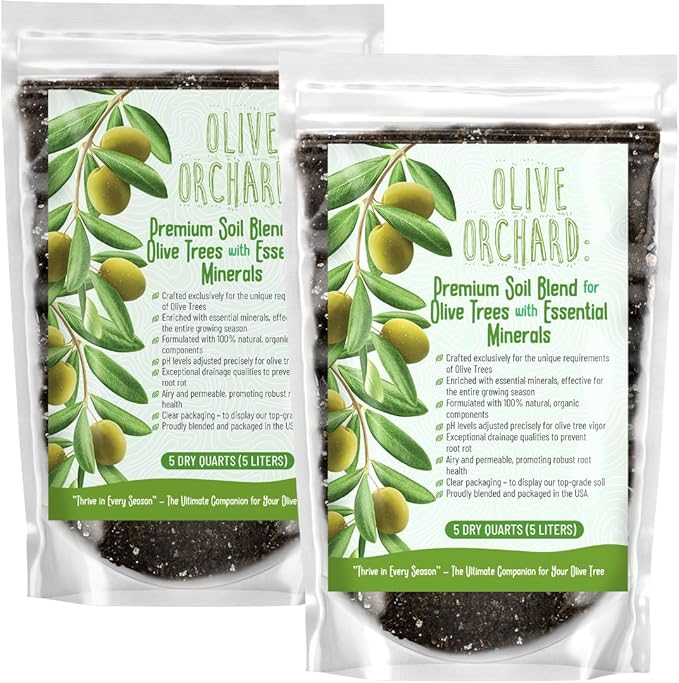 GARDENWISE Organic Olive Tree Potting Mix – Fast-Draining, Nutrient-Rich Soil for Indoor & Outdoor Olive Trees – Mediterranean Plant Care – Long-Lasting Formula (10 QUARTS)