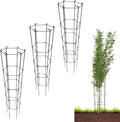 46 Inch Height 3PCS PVC Green Hexagon Folding Tomato Cage,Climbing Plant Support Tower Vegetable Stake Trellis