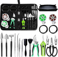 Bonsai Tools Set, 20-Piece Bonsai Tools Set with Waterproof Repotting Mat, Pruning Shears, Scissors & Training Wire - Indoor Gardening Starter Gifts for Women, Men & Beginners