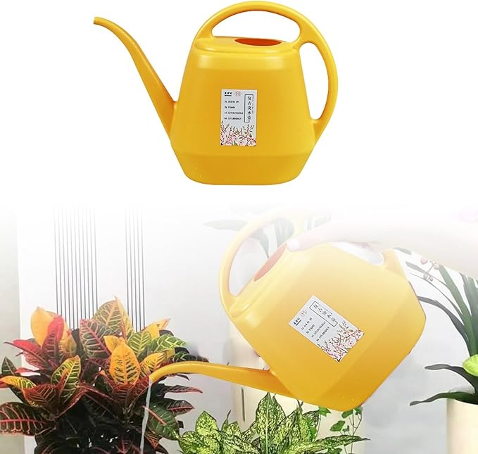 1 Gallon Long Spout Plastic Watering Can with Handle Lightweight Large Watering Can for Garden Flower House Office Indoor Plants Succulent Bonsai