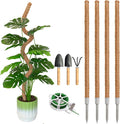 4 Pack Moss Pole, 47 Inch Moss Poles for Climbing Plants Monstera, Bendable Coir Plant Stakes for Potted Plants, Philodendron, Pothos (47.2" x 4pcs)