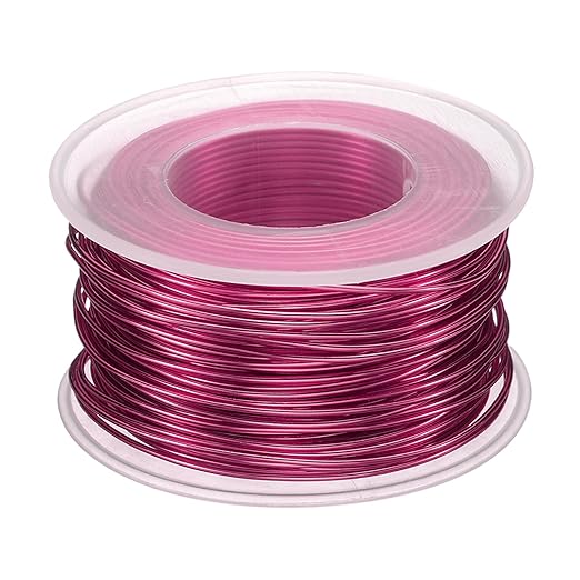 HARFINGTON Bonsai Wire Anodized Aluminum Training Wire Roll 1mm/18 Gauge 98ft Length Bendable Bonsai Tree Wire for Garden, Horticulture, Landscape, Planting, Wine Red