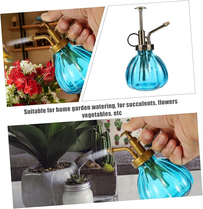 SUPVOX 2pcs Glass Plant Mister Spray Bottles Retro Design for Bonsai Plants Watering