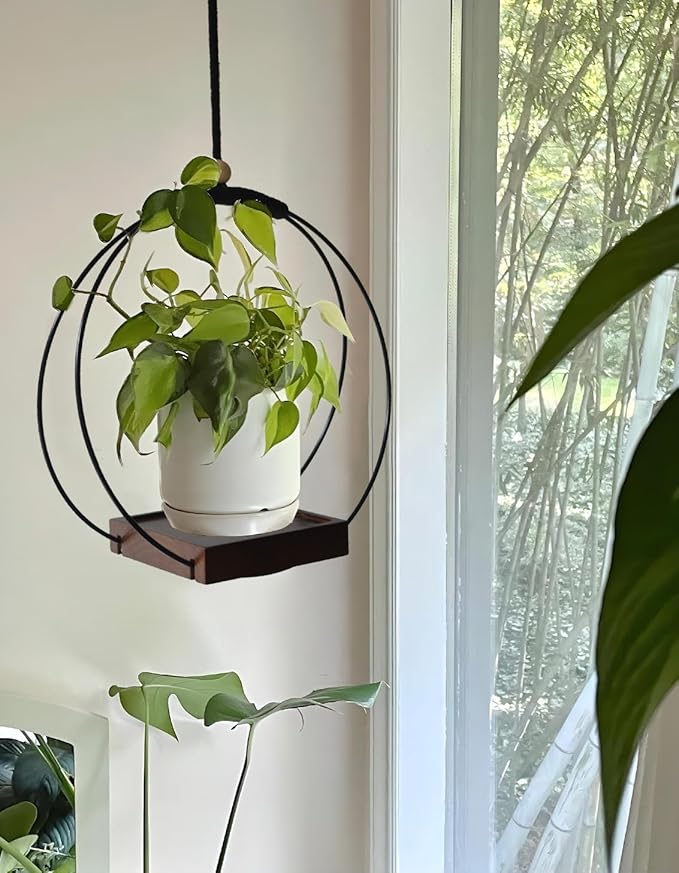 Hanging Planter for Indoor Plants Macrame Plant Hanger Hanging Plant Holder Stand for Window Wall Celling Decor Brown 2 Pack