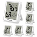 Geevon 6 Pack Mini Digital Hygrometer Gauge Indoor Thermometer – LCD Monitor Temperature with Comfort Index,Outdoor Humidity Meter for Home House Office Garden and Cellar