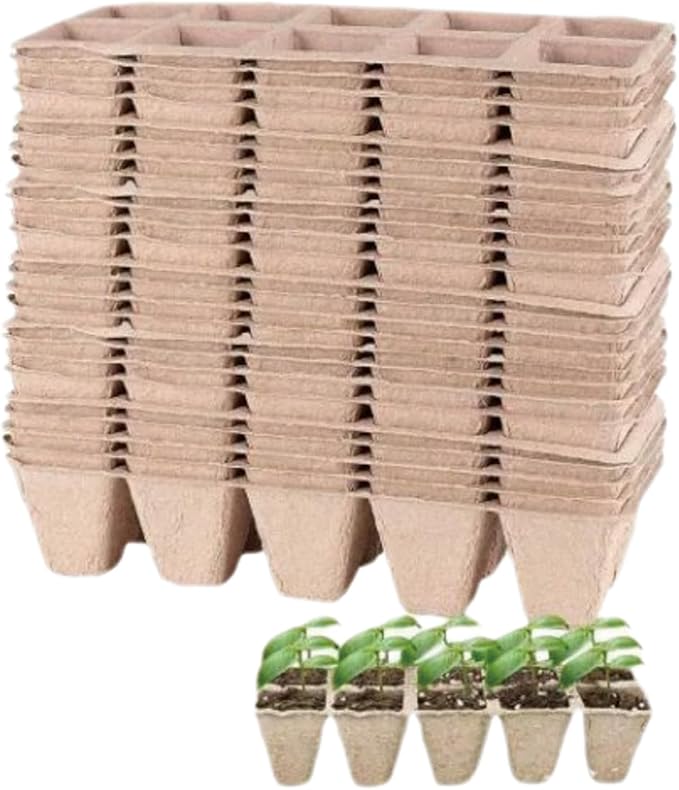 360 Cells Peat Pots Seedling Start Trays 36 Pack Seedling Pots Biodegradable Seedling Starter Kit,Organic Germination Plant Starter Trays