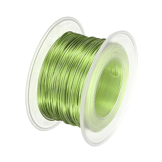 HARFINGTON Bonsai Wire Anodized Aluminum Training Wire Roll 0.8mm Gauge 98ft Length Bendable Bonsai Tree Wire for Garden, Horticulture, Landscape, Planting, Grass Green
