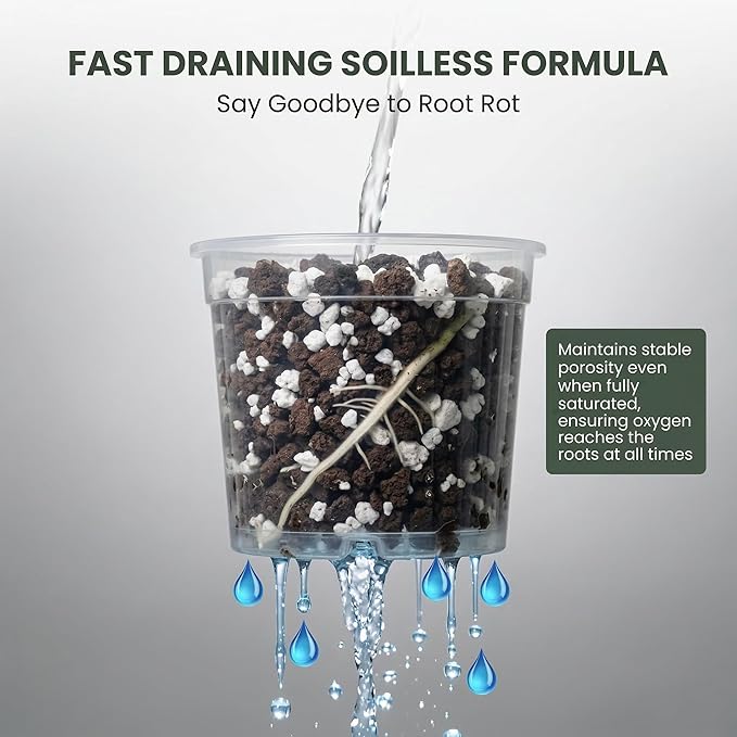 THICCLY GrowCloud Advanced Aroid Substrate with Perlite 3 Qts - Premium Sphagnum Moss Alternative GrowPoles