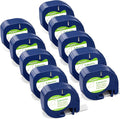 Labelife 10-Pack Label Maker Tape 91330 Compatible with Dymo LetraTag Refills White Paper 12mm x 4m 1/2" x 13' 10697 for Letra Tag LT-100T LT-100H Plus 200B Label Maker